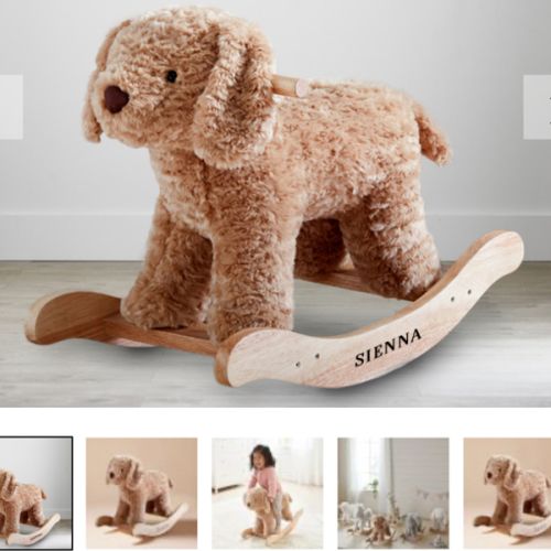 Labradoodle Plush Nursery Rocker