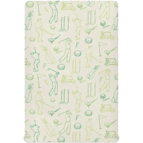 Fitted Crib Sheets for Baby Boys or Girls Soft Breathable Baby Play Yard Sheet for Standard Size Crib Mattress 52x28in Various Golf Images Player Pattern