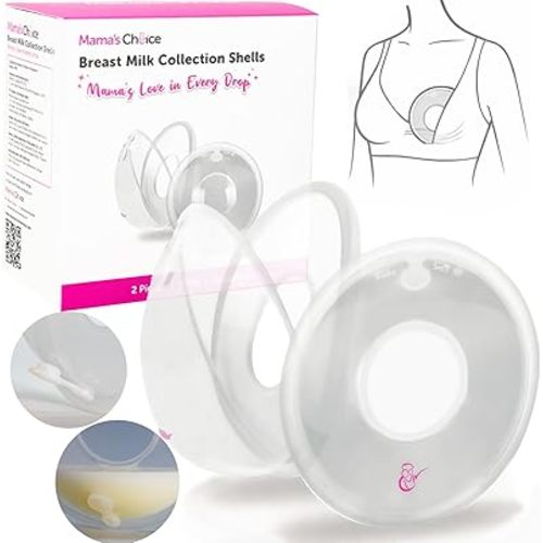 Breast Milk Collection Cups (2 Pack) - Reusable Silicone Breast Shells & Milk Catcher - Wearable Nursing Cups for Bra to Protect Sore Nipples - Leak Proof Breastfeeding Essentials