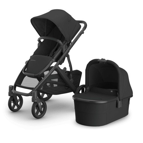 UPPAbaby Vista V3 Stroller and Bassinet Bundle - Jake Charcoal Black
