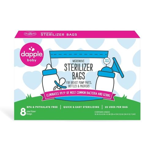 Dapple Baby - Microwave Sterilizer Bags - 8 Count (Pack of 1)
