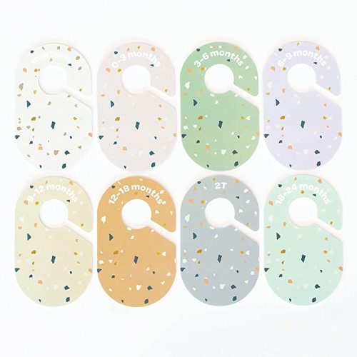 3 Sprouts Baby Closet Dividers (Newborn to 24 Months) – Set of 8 - Terrazzo