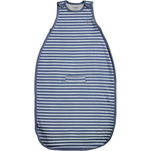 Woolino 4 Season Ultimate Baby Sleeping Bag - Merino Wool and Organic Cotton Universal Size Adjustable Sleep Sack for Baby - Two-Way Zipper Sleeping Bag (2-24 Months) - Navy Blue