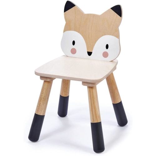 Tender Leaf Toys - Forest Table and Chairs Collections - Adorable Kids Size Art Play Game Table and Chairs - Made with Premium Materials and Craftsmanship for Children 3+ (Forest Fox Chair)