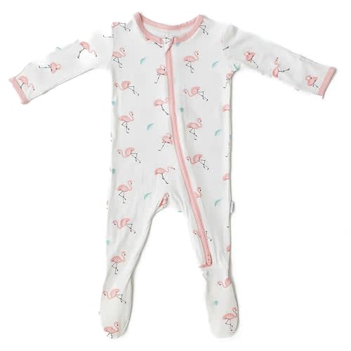 Soft Baby Bamboo Viscose Footie Pajamas, Zipper Closure, 0-24 Months