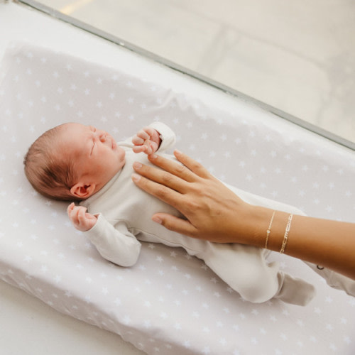 Copper Pearl Printed Premium Knit Diaper Changing Pad Cover - Twinkle