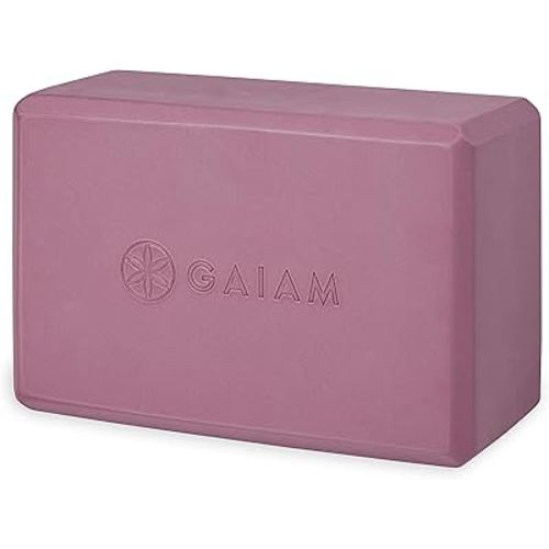 Gaiam Yoga Block - Supportive Latex-Free Eva Foam - Soft Non-Slip Surface with Beveled Edges for Yoga, Pilates, Meditation - Yoga Accessories for Stability, Balance, Deepen Stretches