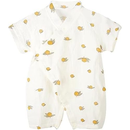 PAUBOLI Baby Kimono Robe Newborn Cotton Yarn Bodysuit Romper Infant Japanese Pajamas 0-24 Months