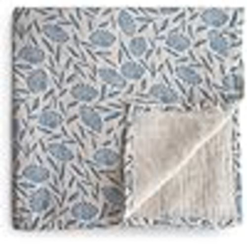 Amazon.com: mushie Muslin Baby Swaddle Blanket | 100% Organic Cotton (Blue Flowers) : Baby