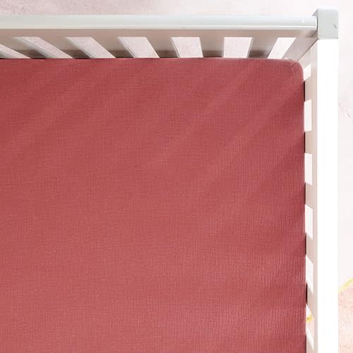 Soft Muslin Crib Sheet, Wine Red