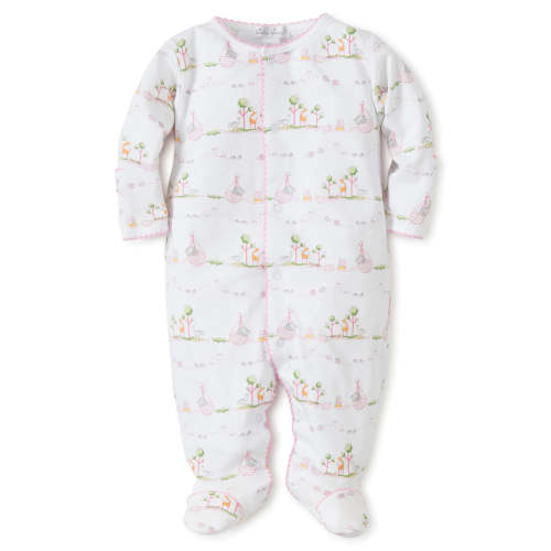 Kissy Kissy Printed Footie | Noah's Ark Pink
