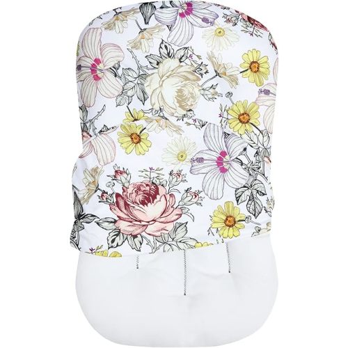 Newborn Lounger Cover for Boys Girls, Soft Snug Fitted Baby Lounger Slipcover, Removable Cover for Infant Lounger Pillow, Floral
