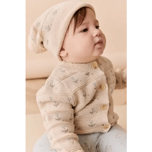 Penny Cardigan - Penny Flower Jacquard Dawn