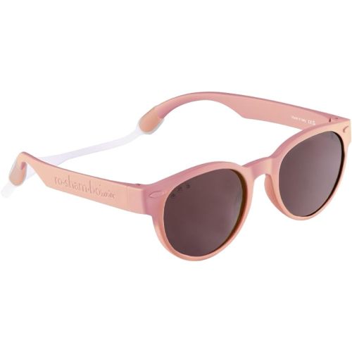 ROSHAMBO Unbreakable Baby Toddler Round Sunglasses with Strap BPA-free –0-24 months Girls Boys 2-4 years – Polarized Lens