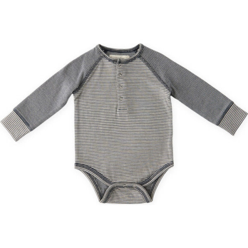 Sailor Stripe Raglan One-Piece, Ink - Pehr | Maisonette