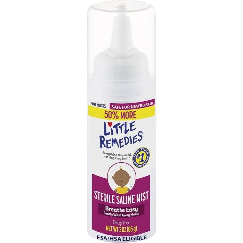 Little Remedies Sterile Saline Nasal Mist, Safe for Newborns, 3 oz