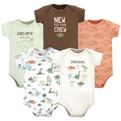 Hudson Baby Unisex Baby Cotton Bodysuits 5-pack
