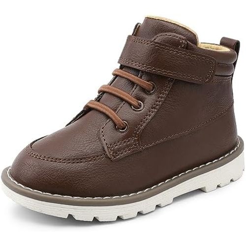 HOMEHOT Boys Fashion High Top Faux Leather Boots Sneakers (toddller/littile kids)