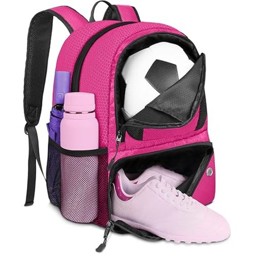 YOREPEK Soccer Backpack,Soccer Bag with Ball Holder, Water resistant Sport Equipment Bags Fit Basketball Volleyball Football