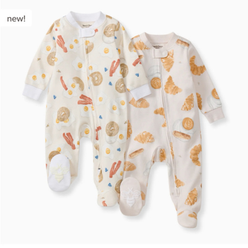 Eggs & Coffee Organic Sleep & Play 2 Pack – Burt's Bees Baby