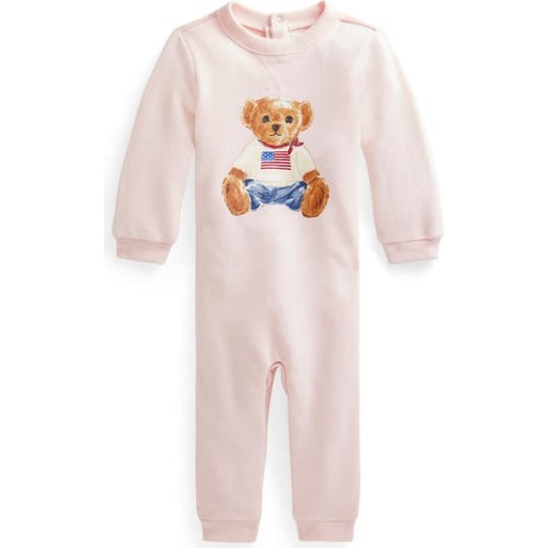 Polo Bear Graphic Fleece Romper