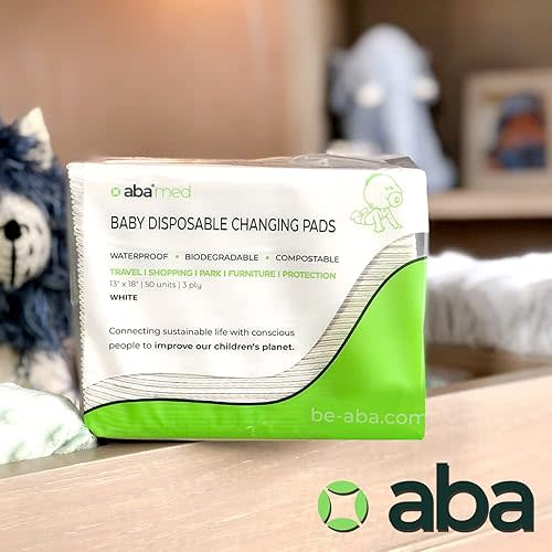 aba Biodegradable Disposable Changing Pads | 50 pack