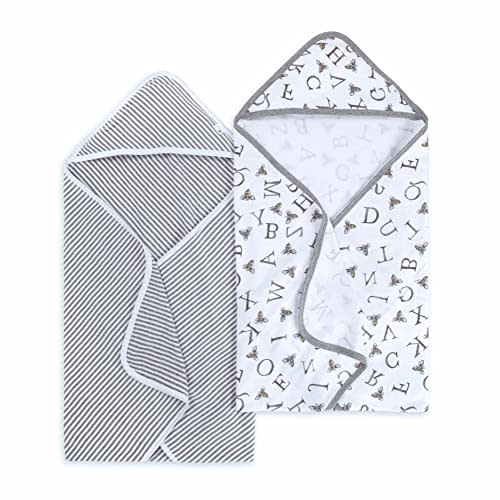 Burt's Bees Baby - Hooded Towels, Absorbent Knit Terry, Super Soft Single Ply, 100% Organic Cotton