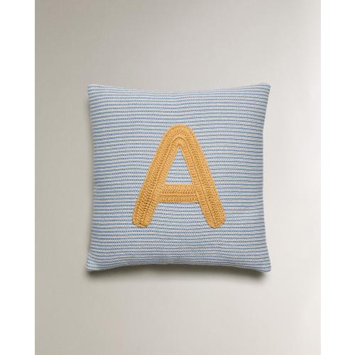 CHILDREN'S EMBROIDERED LETTER A THROW PILLOW