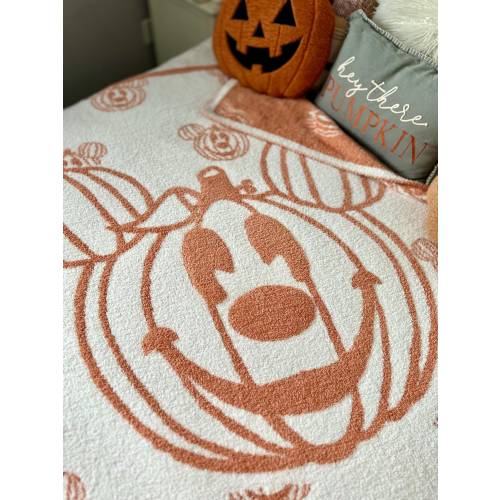 Ready To Ship: Magic Dreams Halloween Pumpkin Mouse Blanket | Soft Cozy Fuzzy Autumn Throw | Reversible | 50x60 | 100% Polyester Microfiber