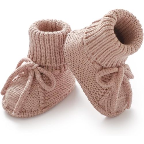 mimixiong Baby Booties Newborn Infant Sock Shoes Hand Knitted Boy and Girl Cozy Shoes