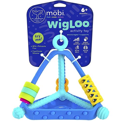 MOBI WIGLOO Baby Sensory Toys from Infants to Toddlers - Baby Toys for Hand Eye Coordination and Developmental Brain Function - Food Grade Silicone - 6 Month Old Baby Toys - Teething Toy