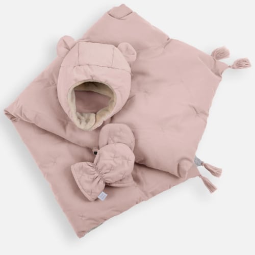 Cub Set - Airy | Mitten, Hat & Blanket, 0-6 months