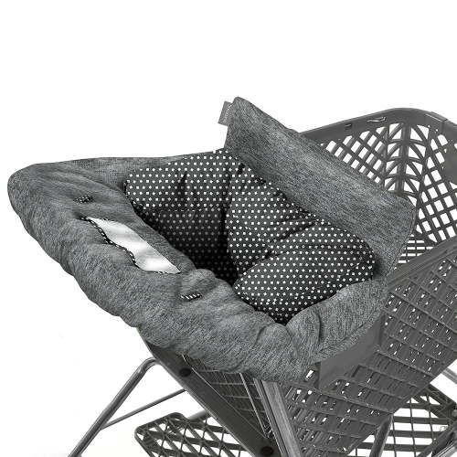 Summer Infant Comfort Baby Cushion Protector, 2-in-1 Portable Shopping Cart and High Chair Cover, Heather Gray