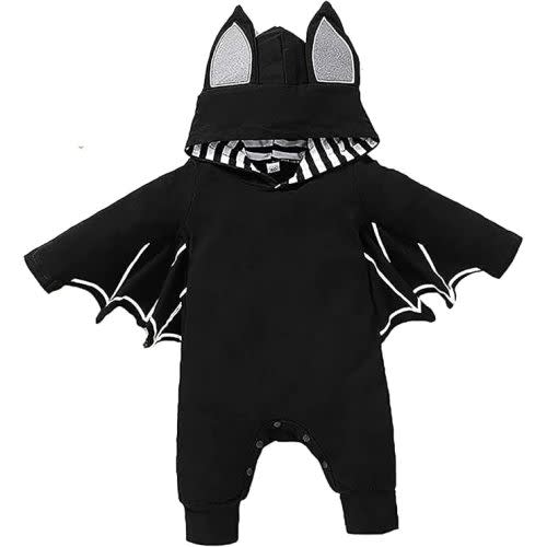 Zusnxaxe Newborn Infant Baby Boys Girls Halloween Outfit Black Bat Costume Romper with Ears Hat Long Sleeve : Amazon.com.au: Toys & Games