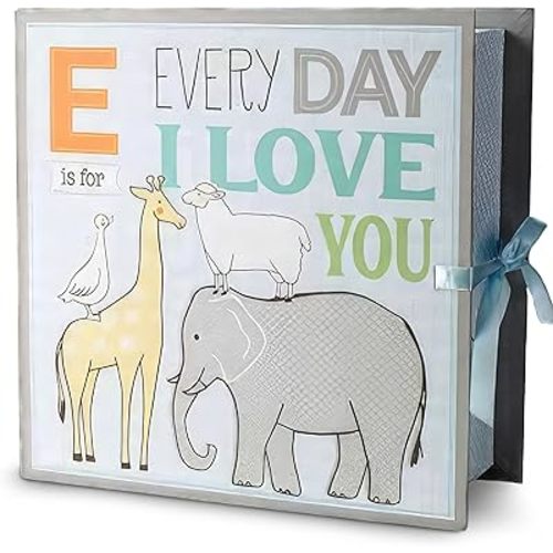 VOTUM Baby Keepsake Box for Treasured Memories, Everyday Love - Lightweight, Handcrafted Baby Boxes with 9 Labeled Compartments for First Memories - Gender Neutral Baby Shower Gifts for Girls, Boys