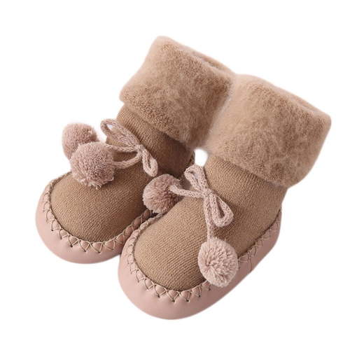 FAIWAD Newborn Baby Booties Sock Shoes Boys Girls Infant Crochet Cozy Indoor Walking Shoes