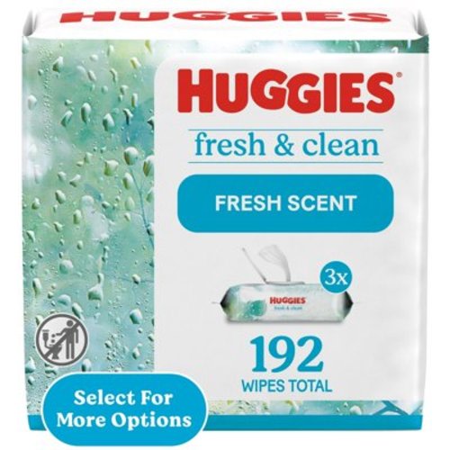 Huggies Simply Clean Fresh Scent Wipes, 6 Flip-Top Packs, 384 Total Ct