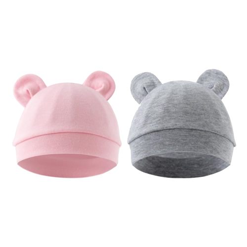 Jastore Newborn Baby Hat Bear Ears Infant Caps Baby Boy Girl Toddler Hats Infant Beanie Caps for 0-3 Months