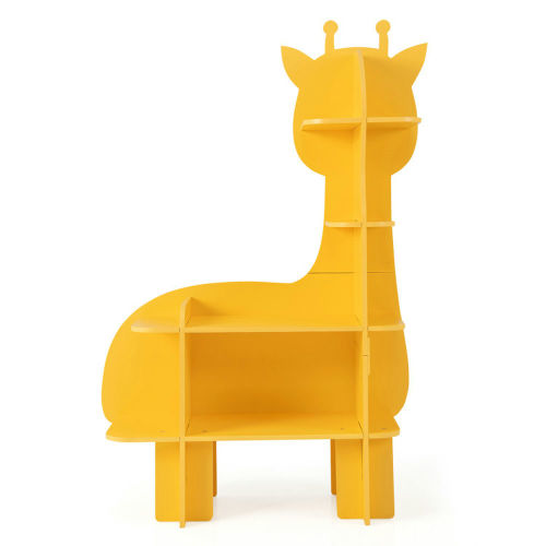 Kadyn Kids Bookshelf Bookcase, Toy Storage Cubby,Toy Storage Shelf, Kids Bookcase Toy Storage Organizer with Open Storage Shelves-Giraffe