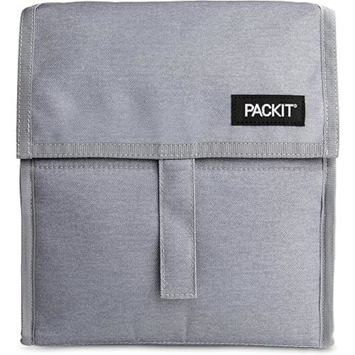 Packit Freezable Lunch Bag, Gray Fog