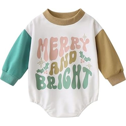 Baby Girl Boy Christmas Outfit My First Christmas Sweater Sweatshirt Shirt Bubble Romper Onesie Santa Clothes