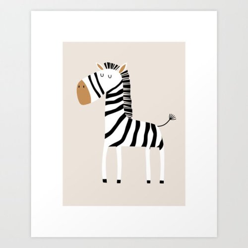 Nursery Wall Art, Safari Nursery Prints, Neutral Nursery Decor, Zebra Print Art Print by synplus | Society6