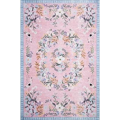 Loloi Rifle Paper Co. x Palais Rose/Sky 5'-0" x 7'-6" Area Rug