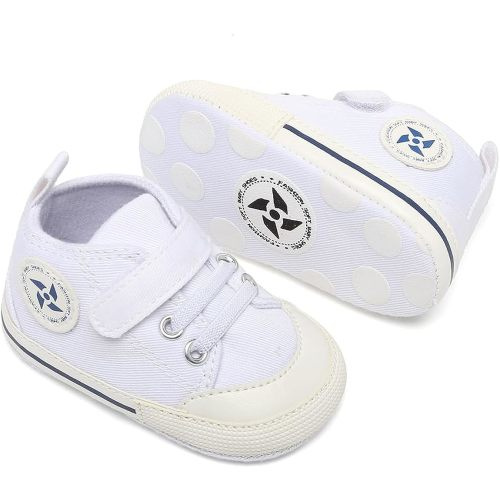 Baby Girls Boys Shoes Soft Anti-Slip Sole Newborn First Walkers Star High Top Canvas Denim Unisex Infant Sneaker