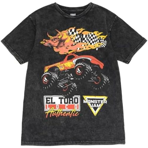 Monster Jam Adult T-Shirt Grave Digger El Toro Loco Megalodon