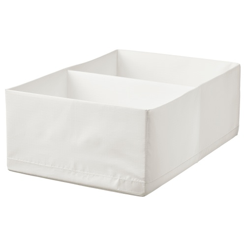 STUK Box with compartments - white 13 ½x20x7 "