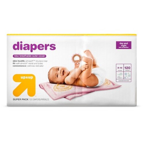 Diapers Super Pack Size 1 120 ct - Up&Up™