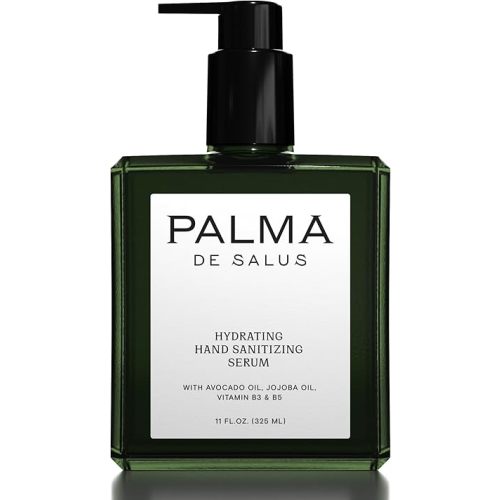 2-in-1 home-size moisturizing hand sanitizer & hand lotion | avocado oil, jojoba oil, hyaluronic acid, centella asiatica, castor oil | neroli scent | 70% alcohol |11oz