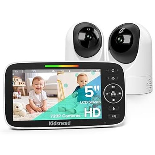 Amazon.com: Kidsneed 5" Split Baby Monitor with 2 HD 720P Cameras : Baby