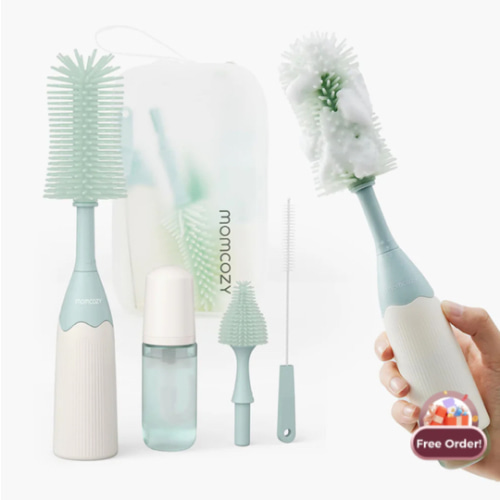 Momcozy Innovative Push-Press Design Bottle Brush Kit